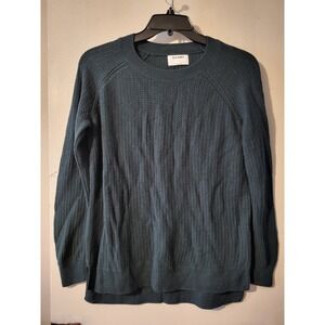 Old‎ Navy Ribbed Knit Sweater Dark Green Medium M Crew Neck Pullover Classic